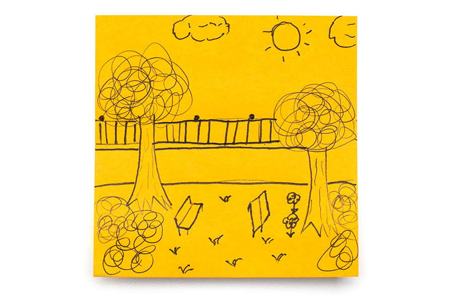 Grant Park Post-it Doodle