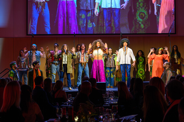 Students on stage performing at Gala fundraiser