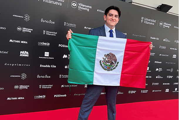 person holding flag