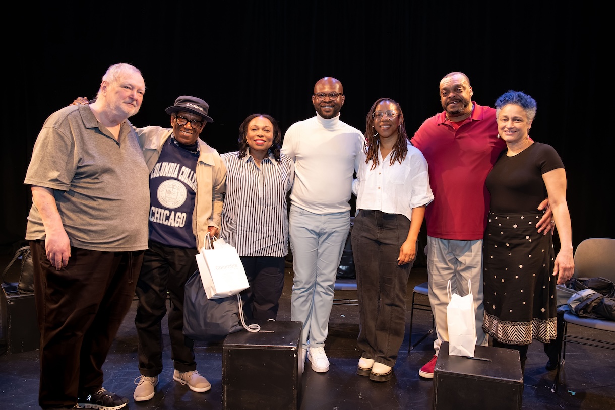 Theatre Associate Professor of Instruction Albert Williams, Chuck Smith, Career Center creative liaison Darlene Jackson, Assistant Director of Alumni Relations Marcus Hamlin, Krystel V. McNeil, and A.C. Smith.