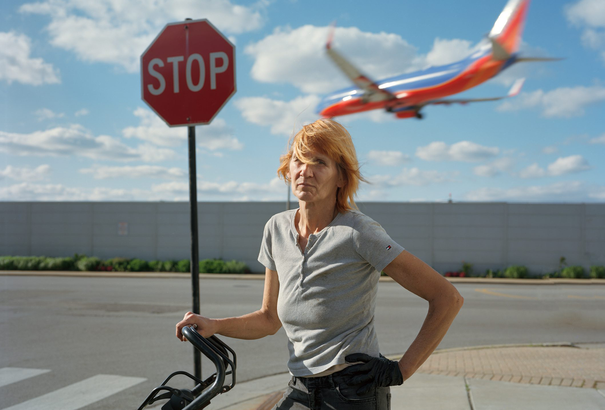 Judy with Lawnmower, 2018. From Paul D'Amato's "Midway" exhibition, on display at the Chicago Cultural Center through January 4.  