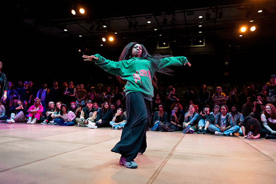 B-Series Festival: B-yond Borders - student dancing on stage