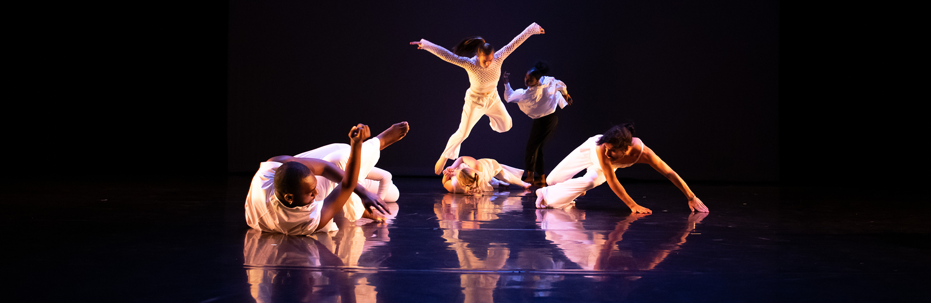 Dance students performing
